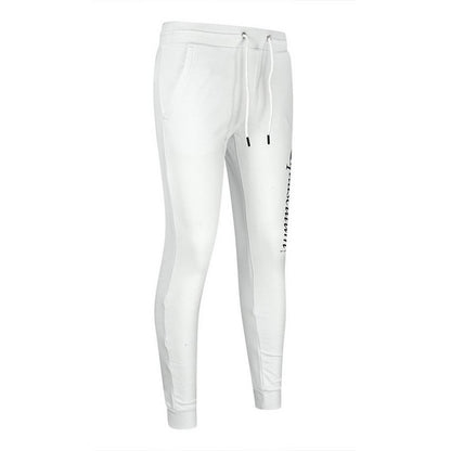 White - Side - Aquascutum Mens Logo Jogging Bottoms