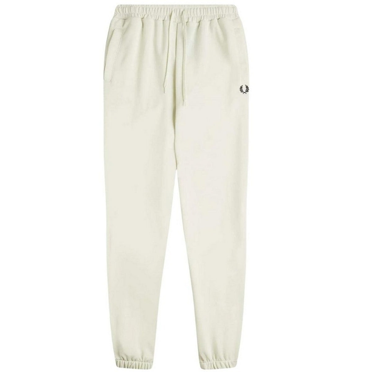 Cream - Front - Fred Perry Mens Panelled Jogging Bottoms