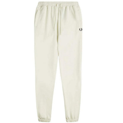 Cream - Front - Fred Perry Mens Panelled Jogging Bottoms