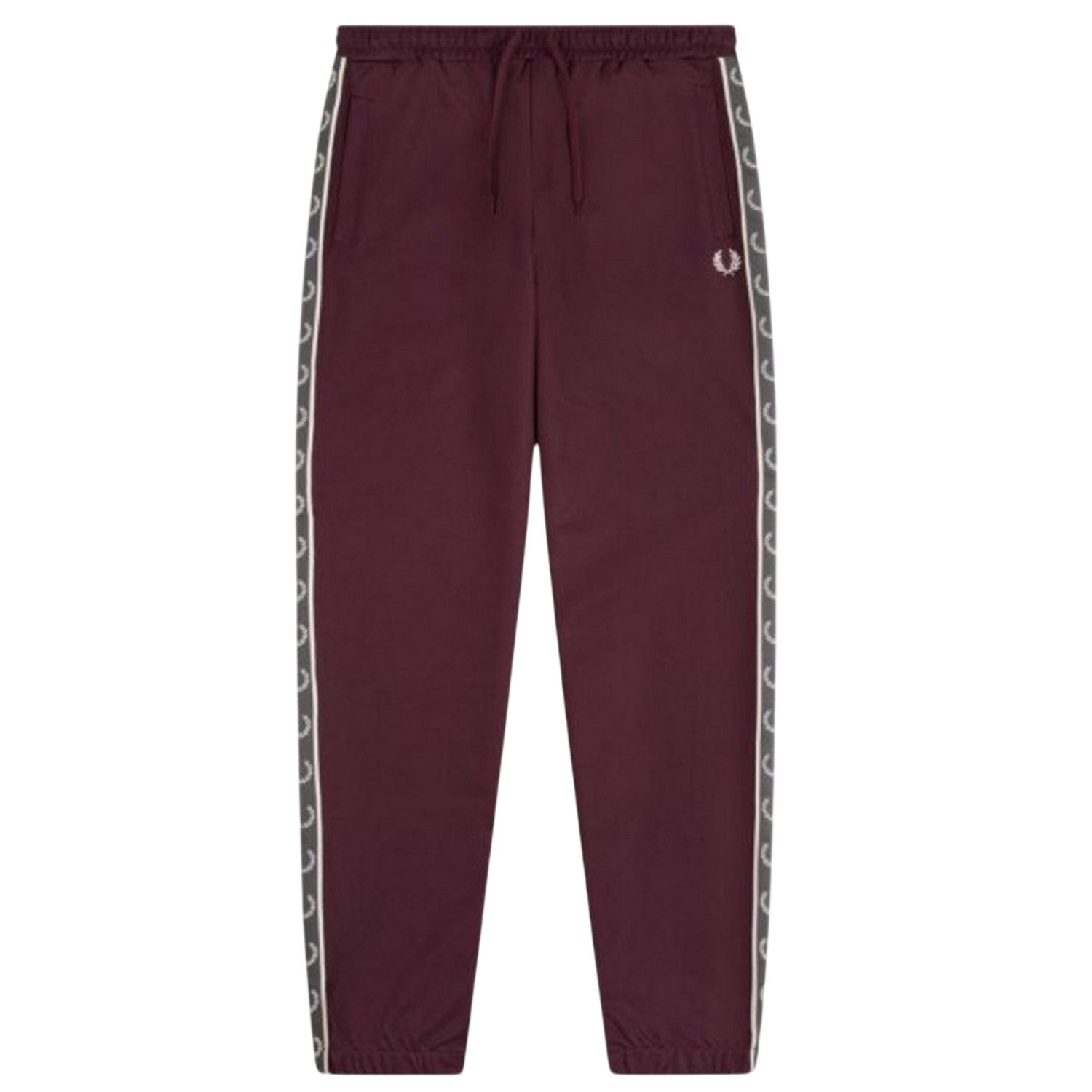 Red - Front - Fred Perry Mens Seasonal Taped Seam Jogging Bottoms