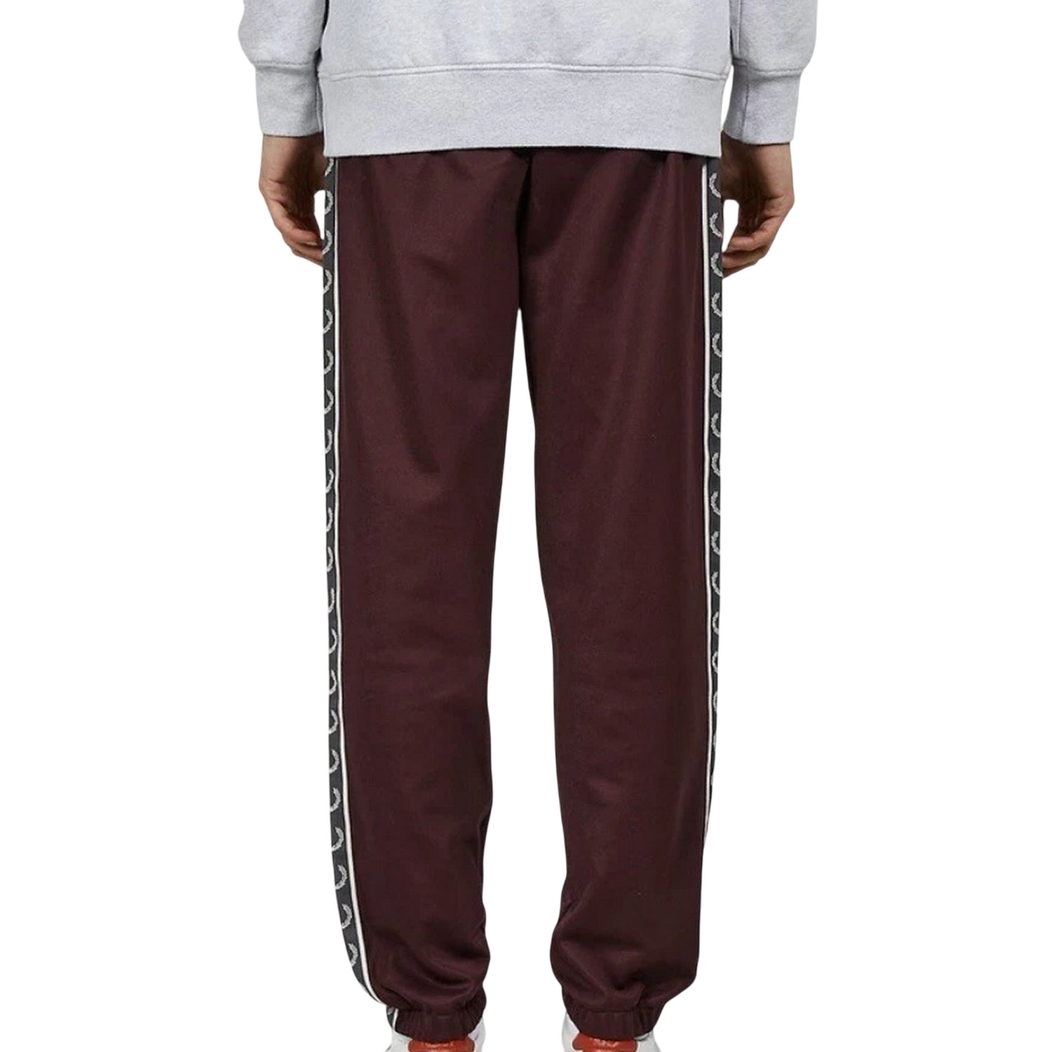 Red - Back - Fred Perry Mens Seasonal Taped Seam Jogging Bottoms