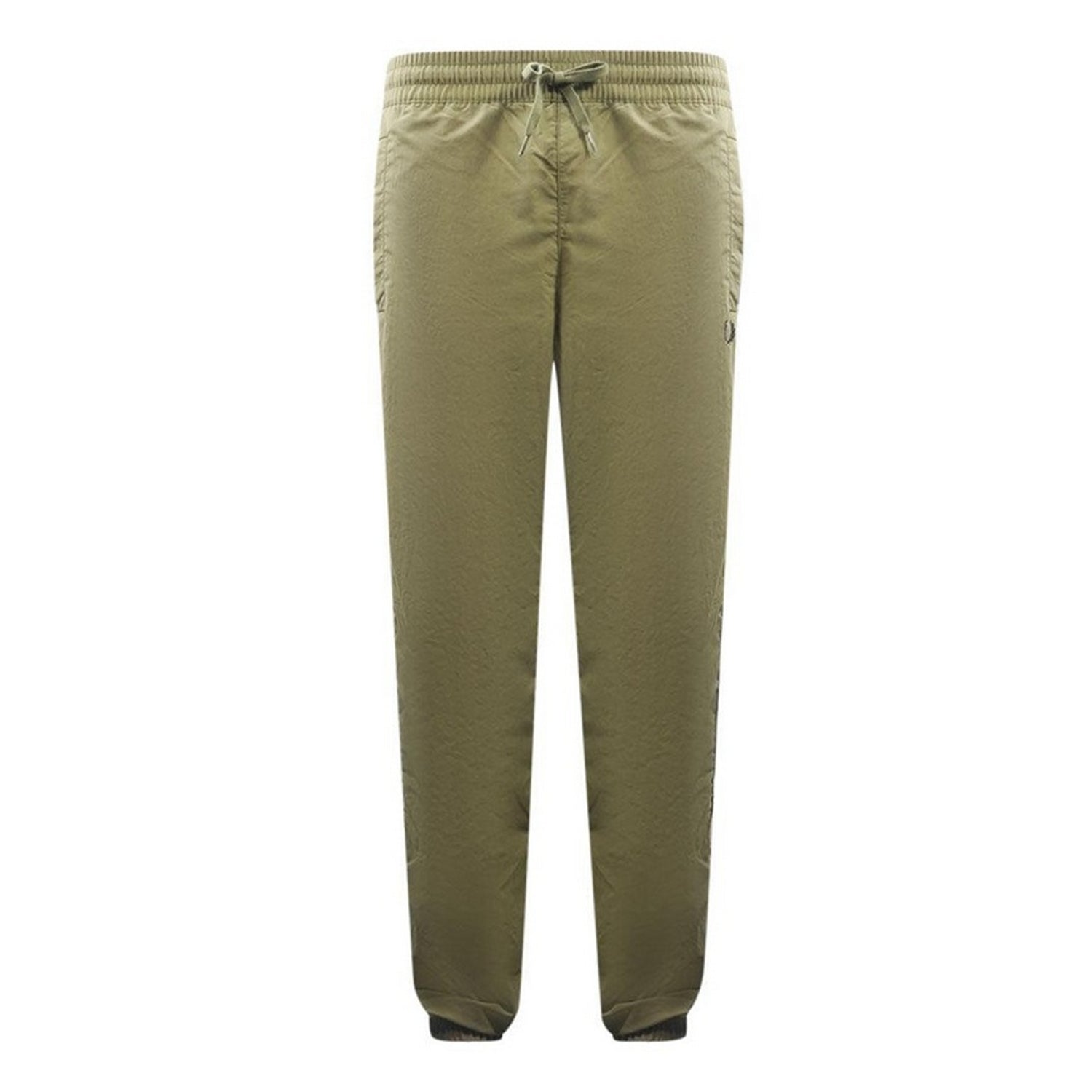 Military Green - Front - Fred Perry Mens Tonal Tape Jogging Bottoms