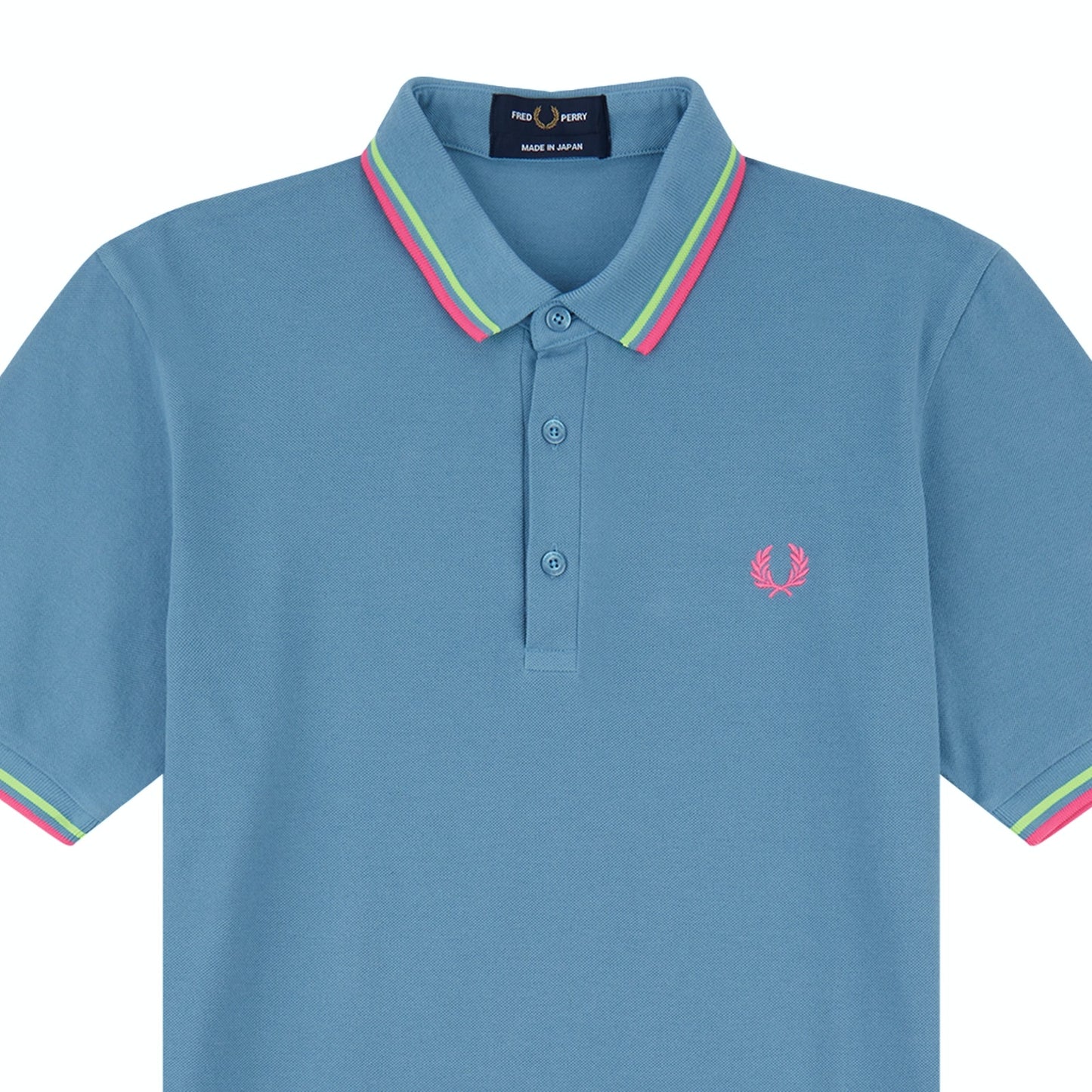 Blue - Side - Fred Perry Mens Pique Polo Shirt