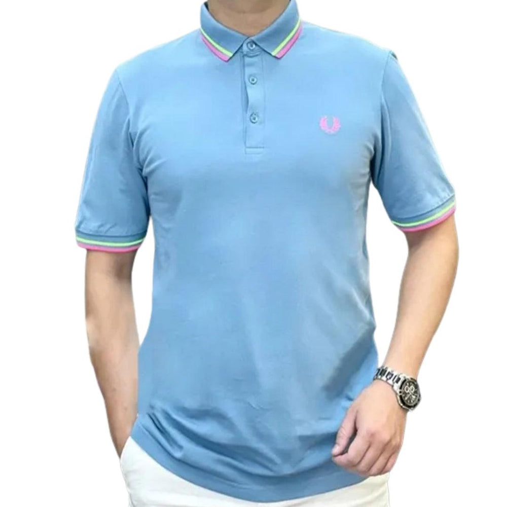 Blue - Lifestyle - Fred Perry Mens Pique Polo Shirt