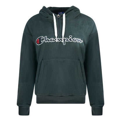 Black - Front - Champion Mens Script Fleece Logo Hoodie
