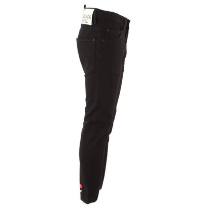Black - Side - DSquared2 Mens Denim Skater Jeans