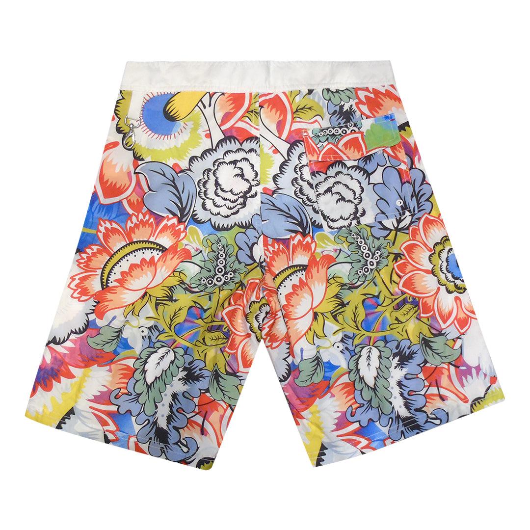 Multicoloured - Back - Replay Mens Floral Swim Shorts