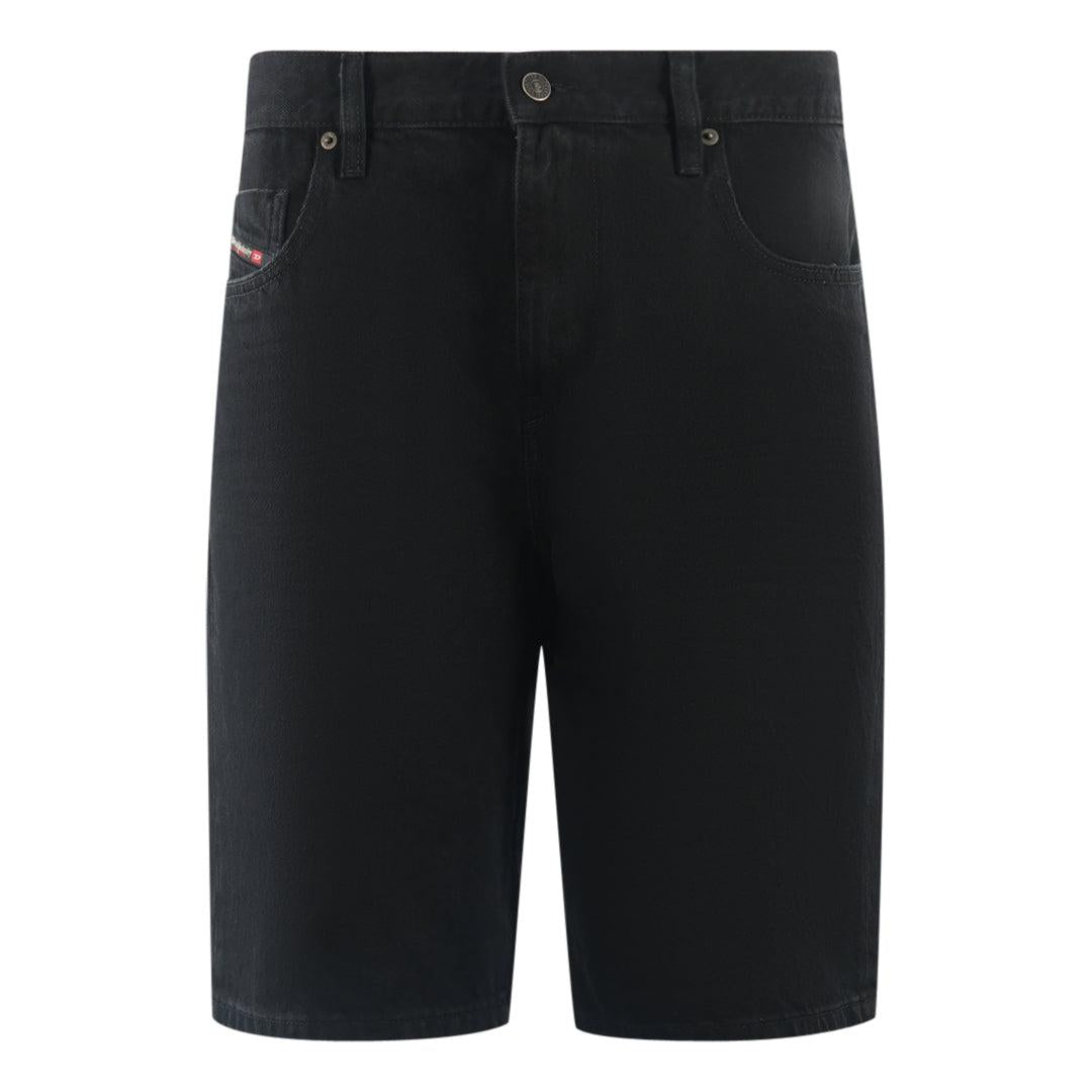 Black - Front - Diesel Mens D-Strukt Denim Casual Shorts