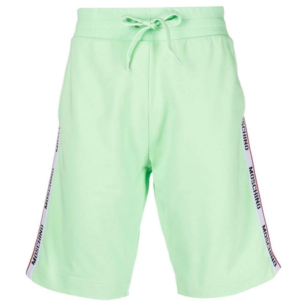 Green - Front - Moschino Mens Branded Tape Casual Shorts