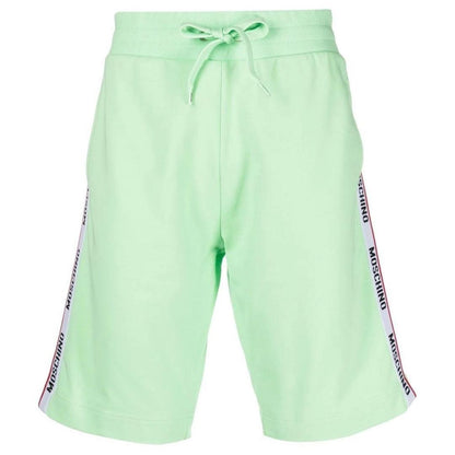 Green - Front - Moschino Mens Branded Tape Casual Shorts
