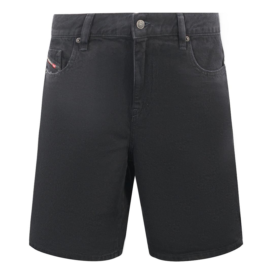 Black - Front - Diesel Mens D-Strukt Denim Casual Shorts
