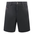 Black - Front - Diesel Mens D-Strukt Denim Casual Shorts