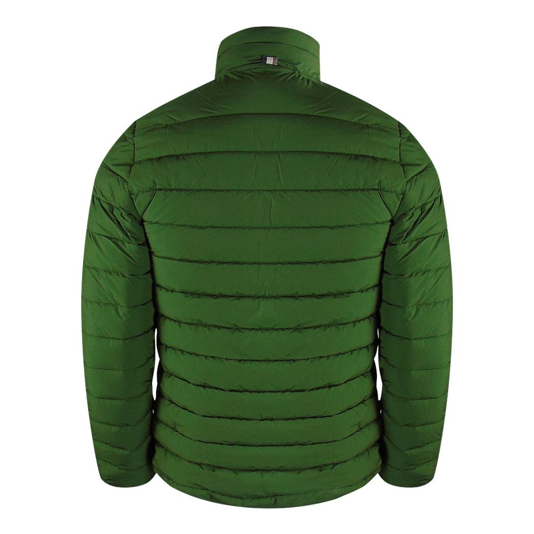 Army Green - Back - Aquascutum Mens Mock Neck Active Padded Jacket