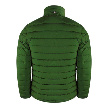 Army Green - Back - Aquascutum Mens Mock Neck Active Padded Jacket