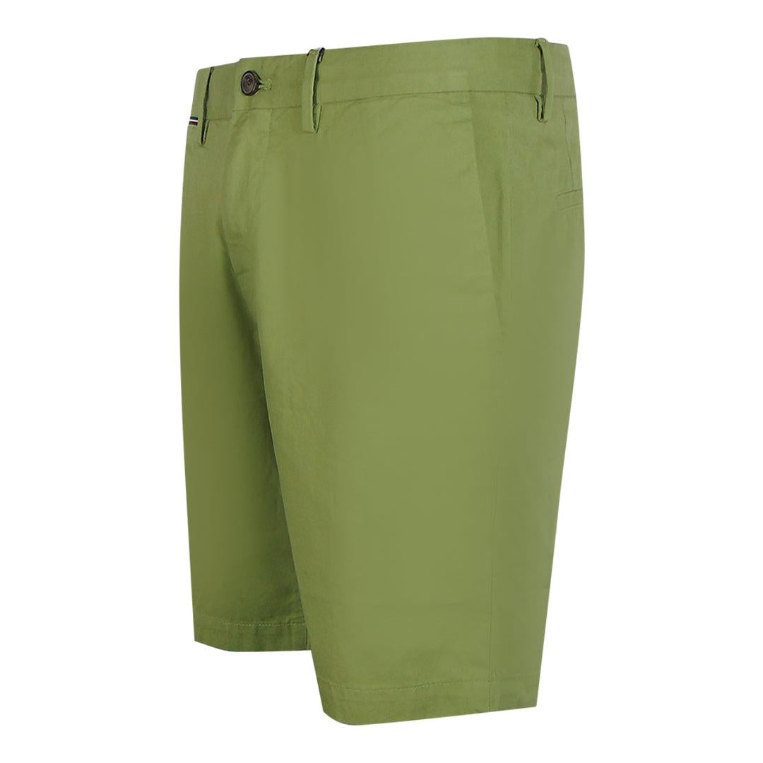 Olive - Side - Tommy Hilfiger Mens Brooklyn Faded Casual Shorts