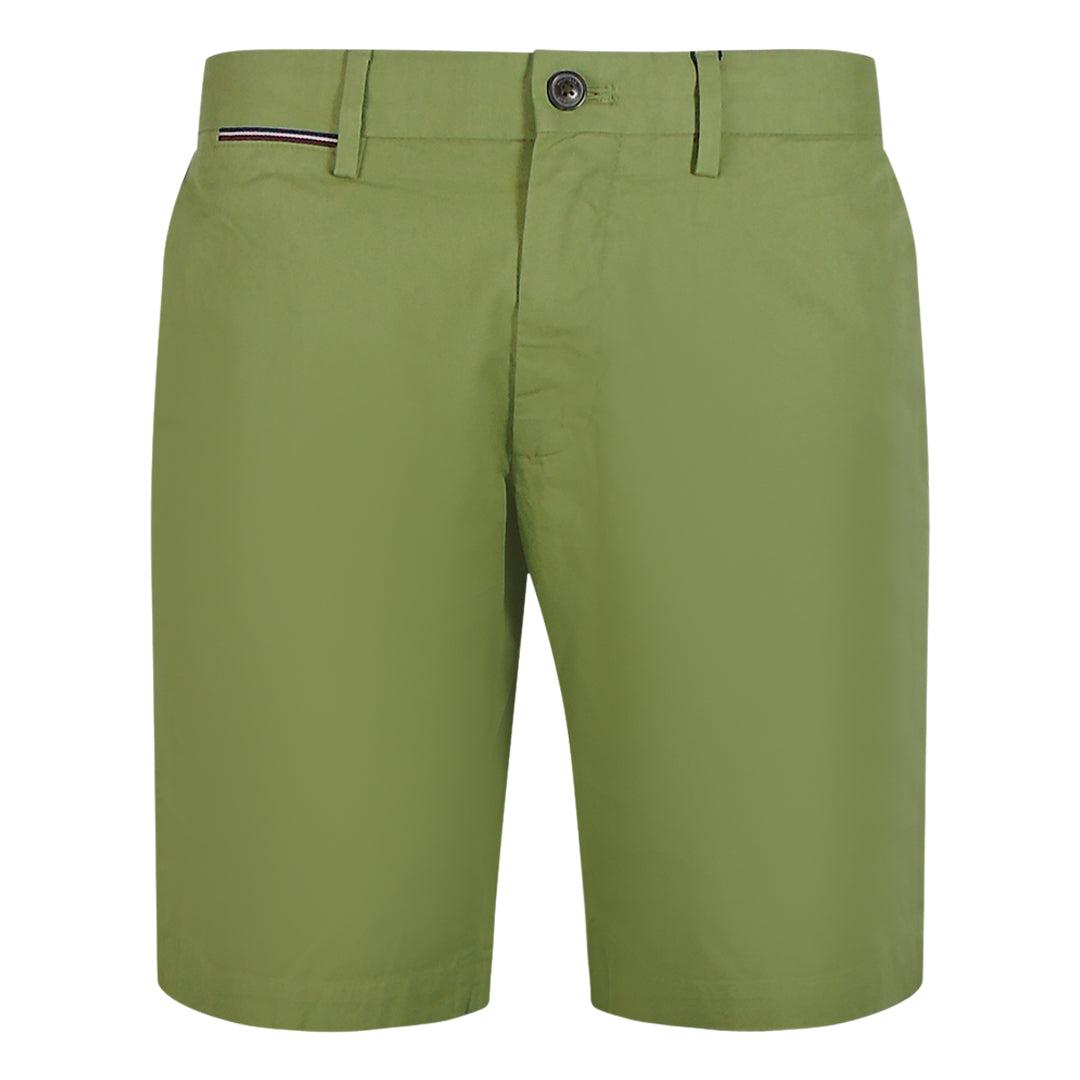 Olive - Front - Tommy Hilfiger Mens Brooklyn Faded Casual Shorts