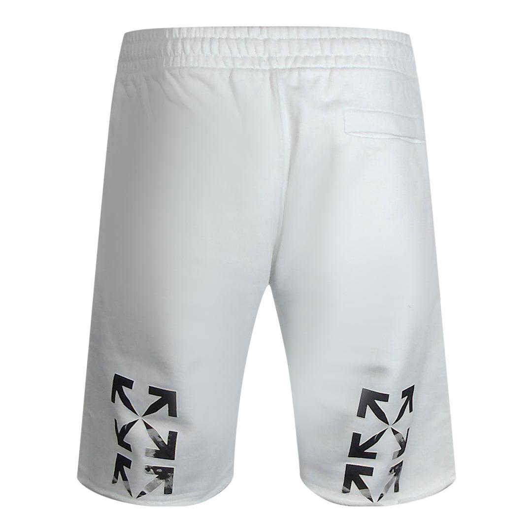 White - Back - Off-White Unisex Adult Caravaggio Arrow Sweat Shorts
