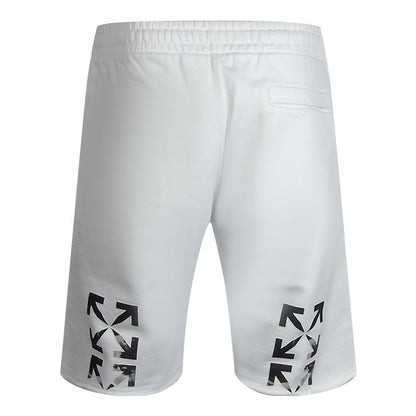 White - Back - Off-White Unisex Adult Caravaggio Arrow Sweat Shorts