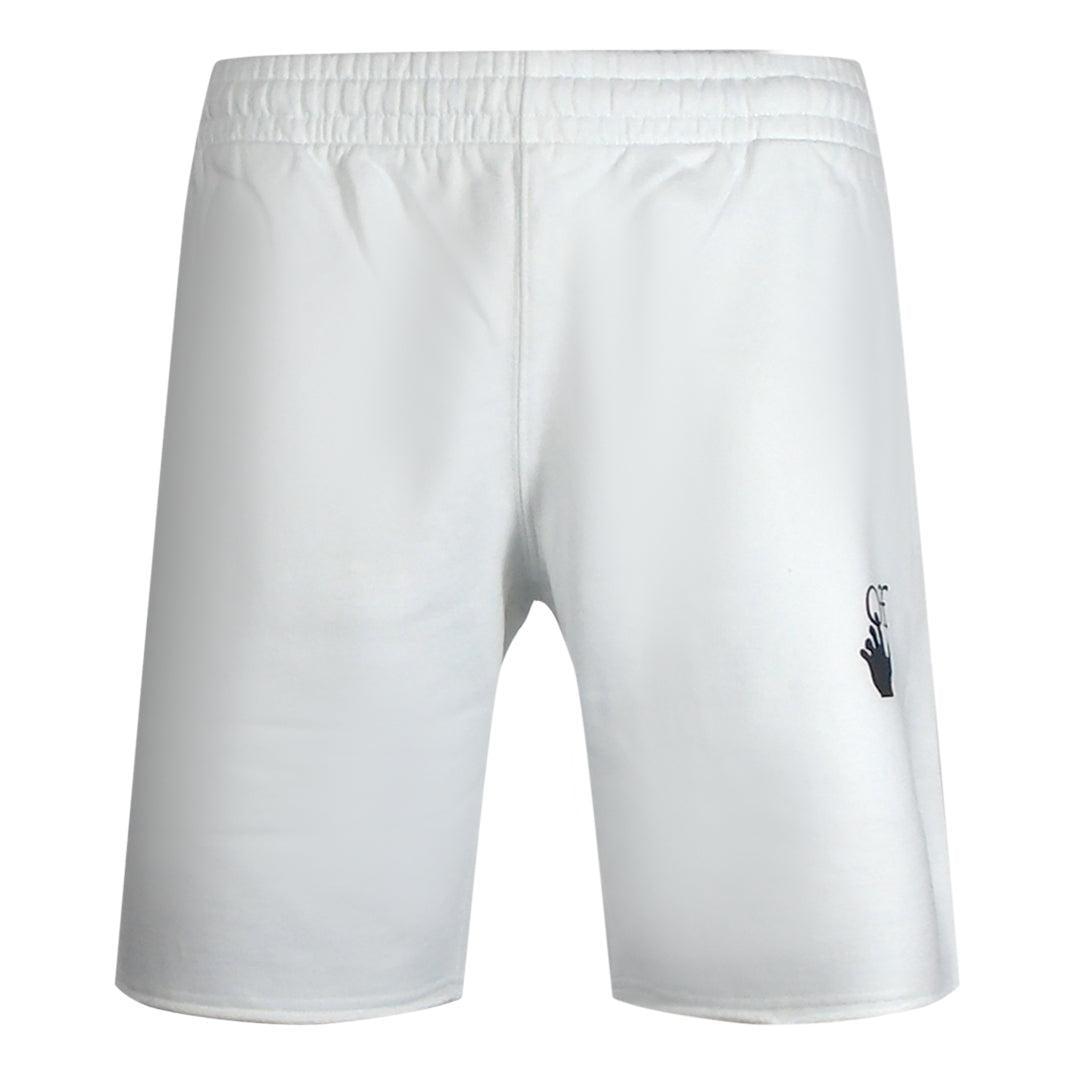 White - Front - Off-White Unisex Adult Caravaggio Arrow Sweat Shorts