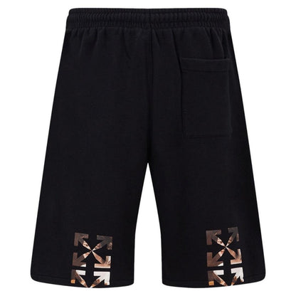 Black - Back - Off-White Unisex Adult Caravaggio Sweat Shorts