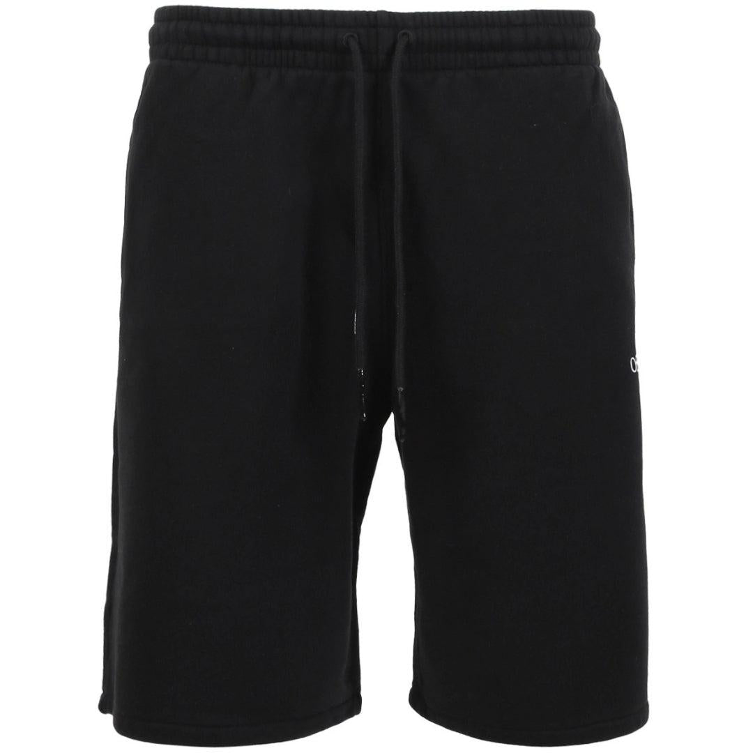 Black - Front - Off-White Unisex Adult Caravaggio Sweat Shorts