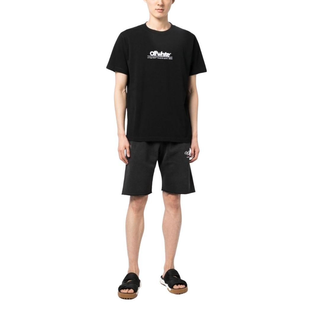 Black - Pack Shot - Off-White Unisex Adult Wave Off Sweat Shorts