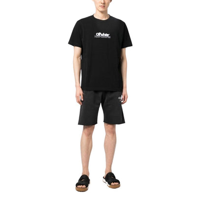 Black - Pack Shot - Off-White Unisex Adult Wave Off Sweat Shorts