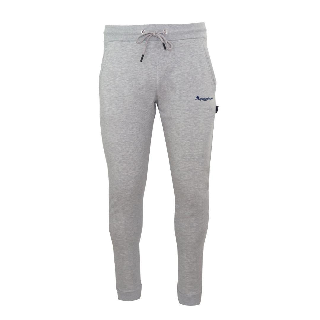 Grey - Front - Aquascutum Mens Logo Jogging Bottoms