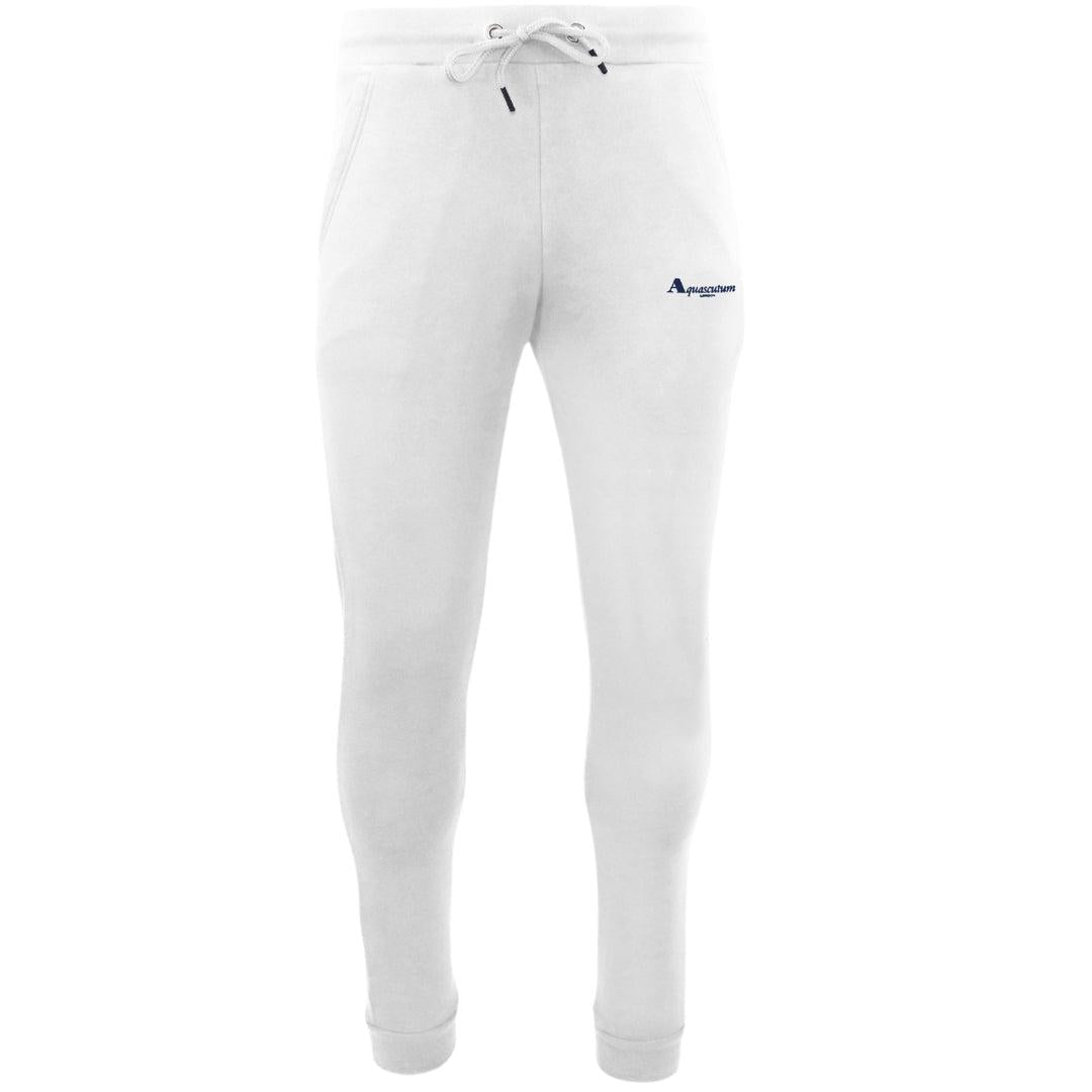 White - Front - Aquascutum Mens Logo Jogging Bottoms