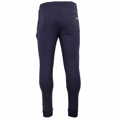 Navy-White - Back - Aquascutum Mens Logo Jogging Bottoms