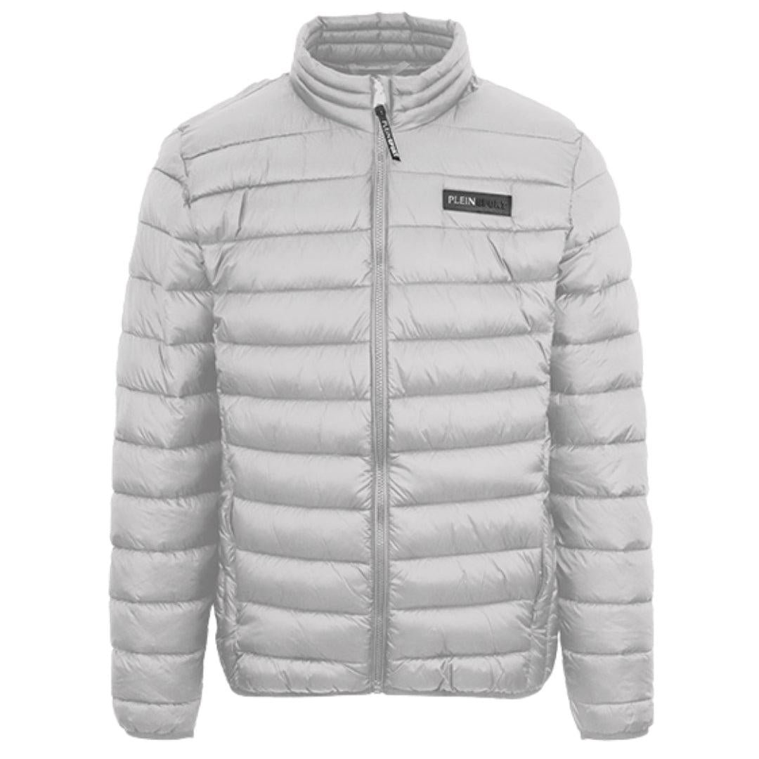 Grey - Front - Plein Sport Mens Patch Logo Padded Jacket