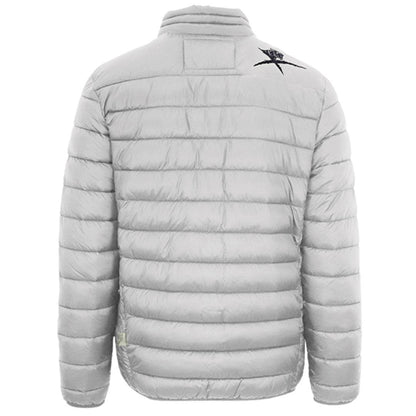 Grey - Back - Plein Sport Mens Patch Logo Padded Jacket