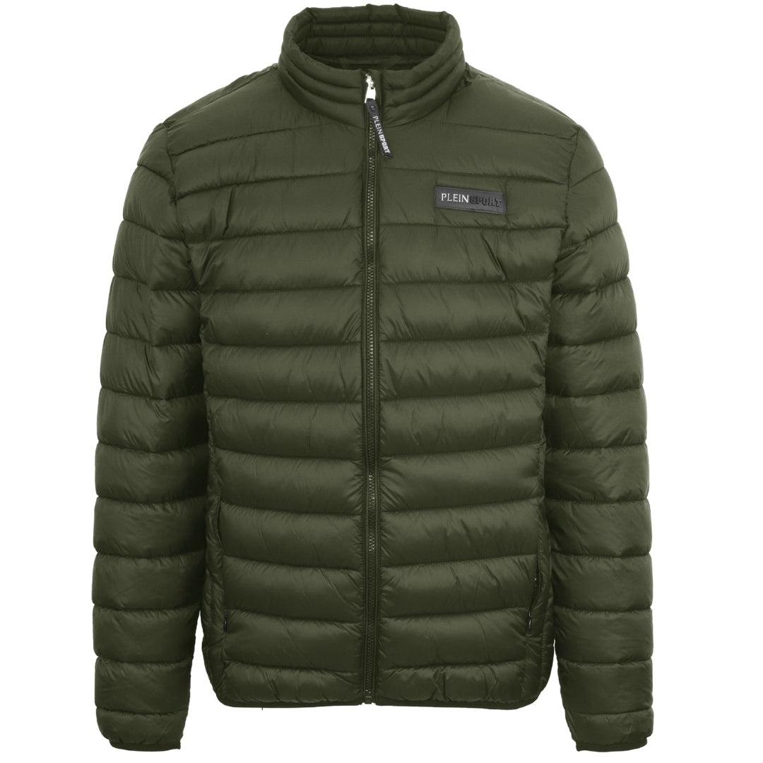Green - Front - Plein Sport Mens Patch Logo Padded Jacket