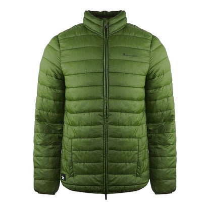 Army Green - Front - Aquascutum Mens London Logo Active Padded Jacket