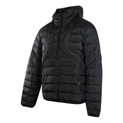 Black - Side - Diesel Mens Plain Padded Jacket