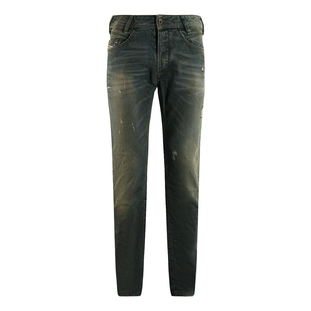Dirty Blue - Front - Diesel Mens Poiak Jeans