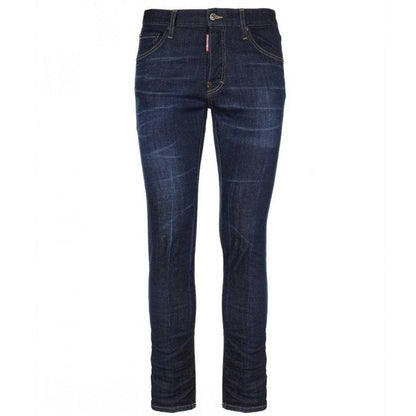 Dark Blue - Front - DSquared2 Mens Denim Slim Jeans
