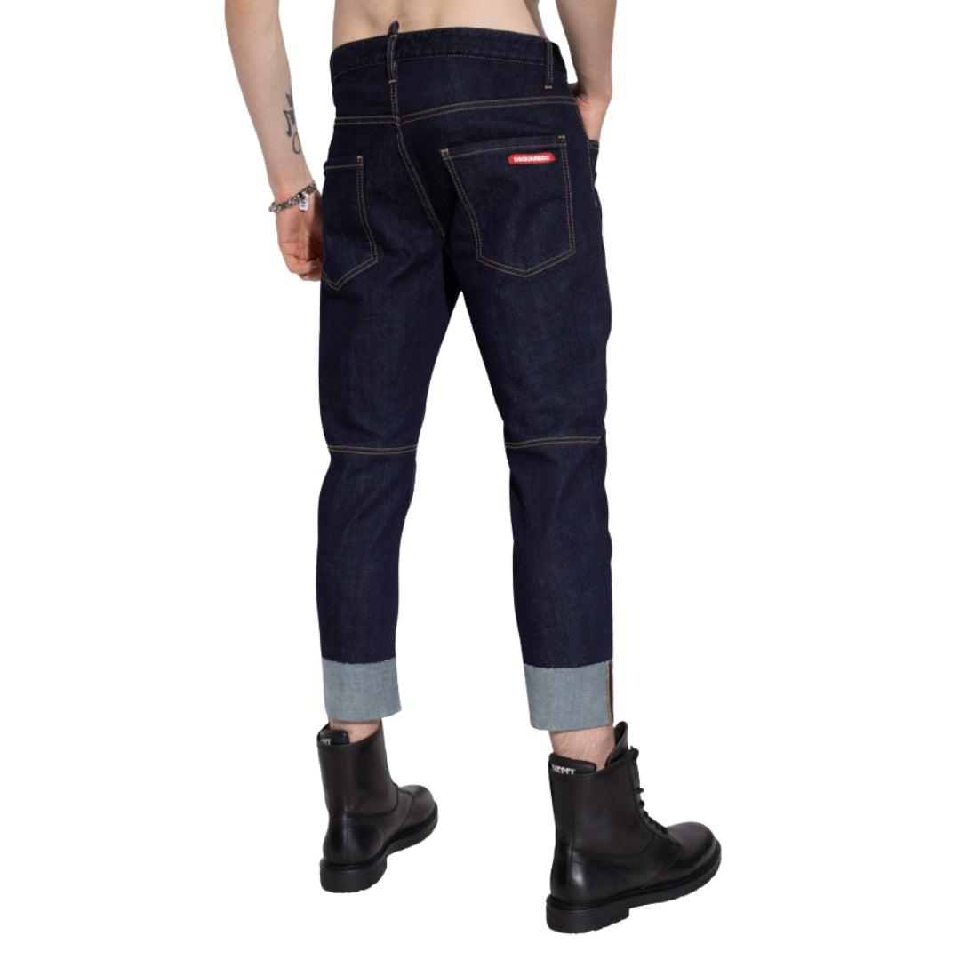 Dark Blue - Back - DSquared2 Mens Denim Jeans