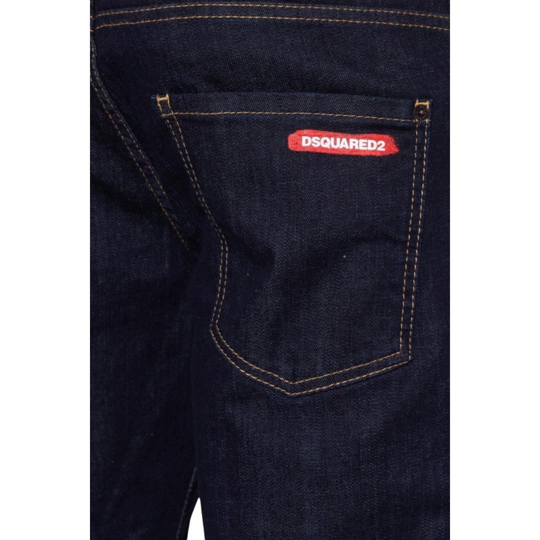Dark Blue - Side - DSquared2 Mens Denim Jeans