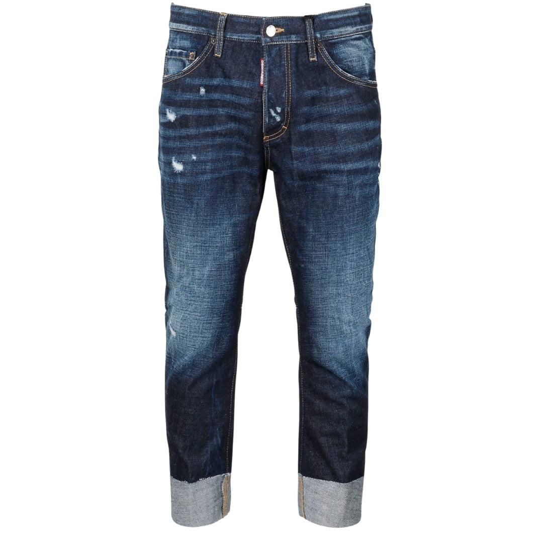 Blue - Front - DSquared2 Mens Denim Jeans