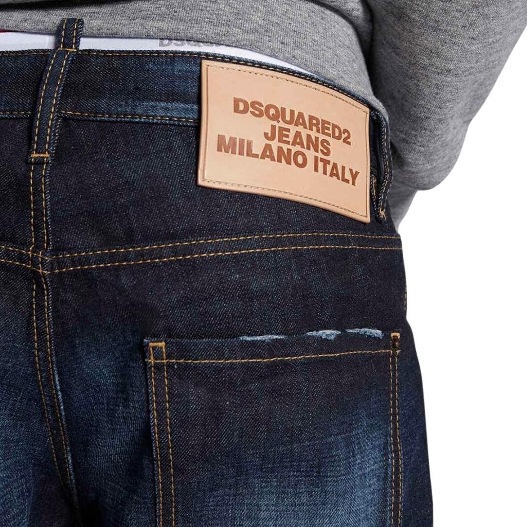 Blue - Side - DSquared2 Mens Denim Jeans