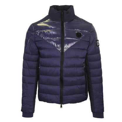Navy Blue - Front - Plein Sport Mens Plain Quilted Padded Jacket