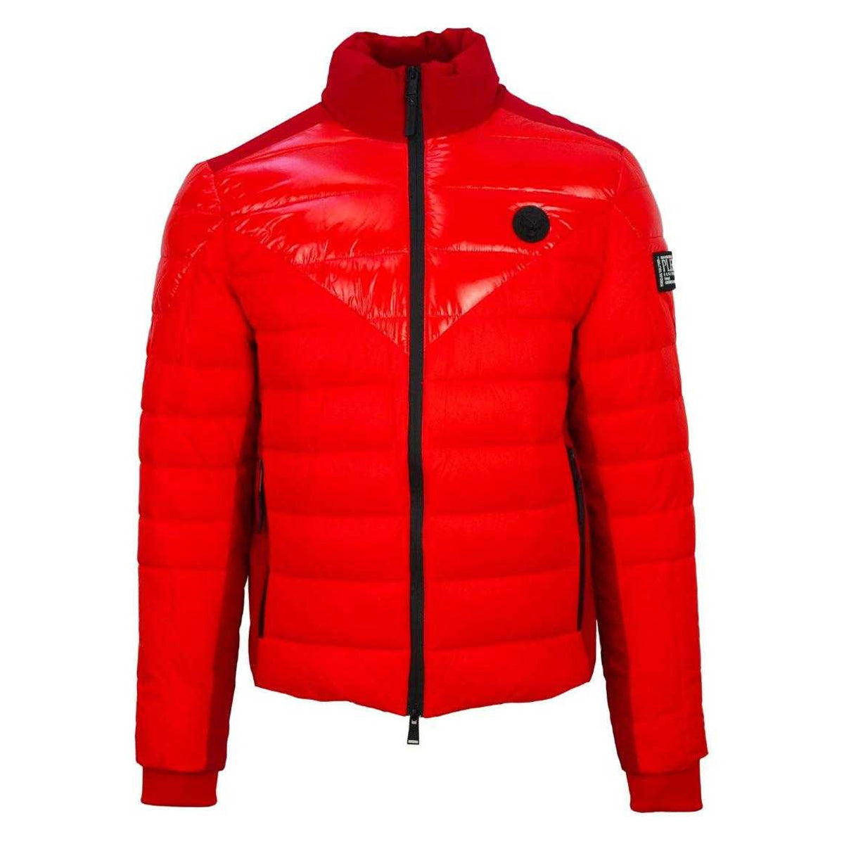 Red - Front - Plein Sport Mens Plain Quilted Padded Jacket