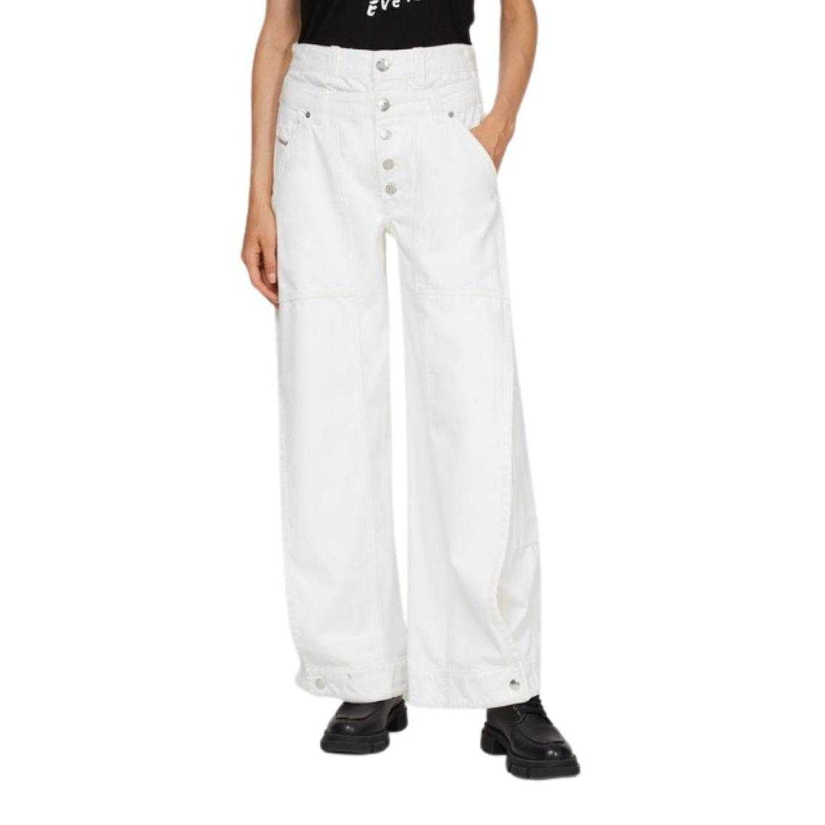 White - Side - Diesel Womens-Ladies D-Laly-SP Flared Jeans