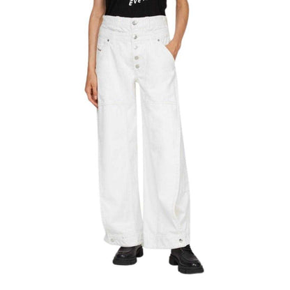 White - Side - Diesel Womens-Ladies D-Laly-SP Flared Jeans