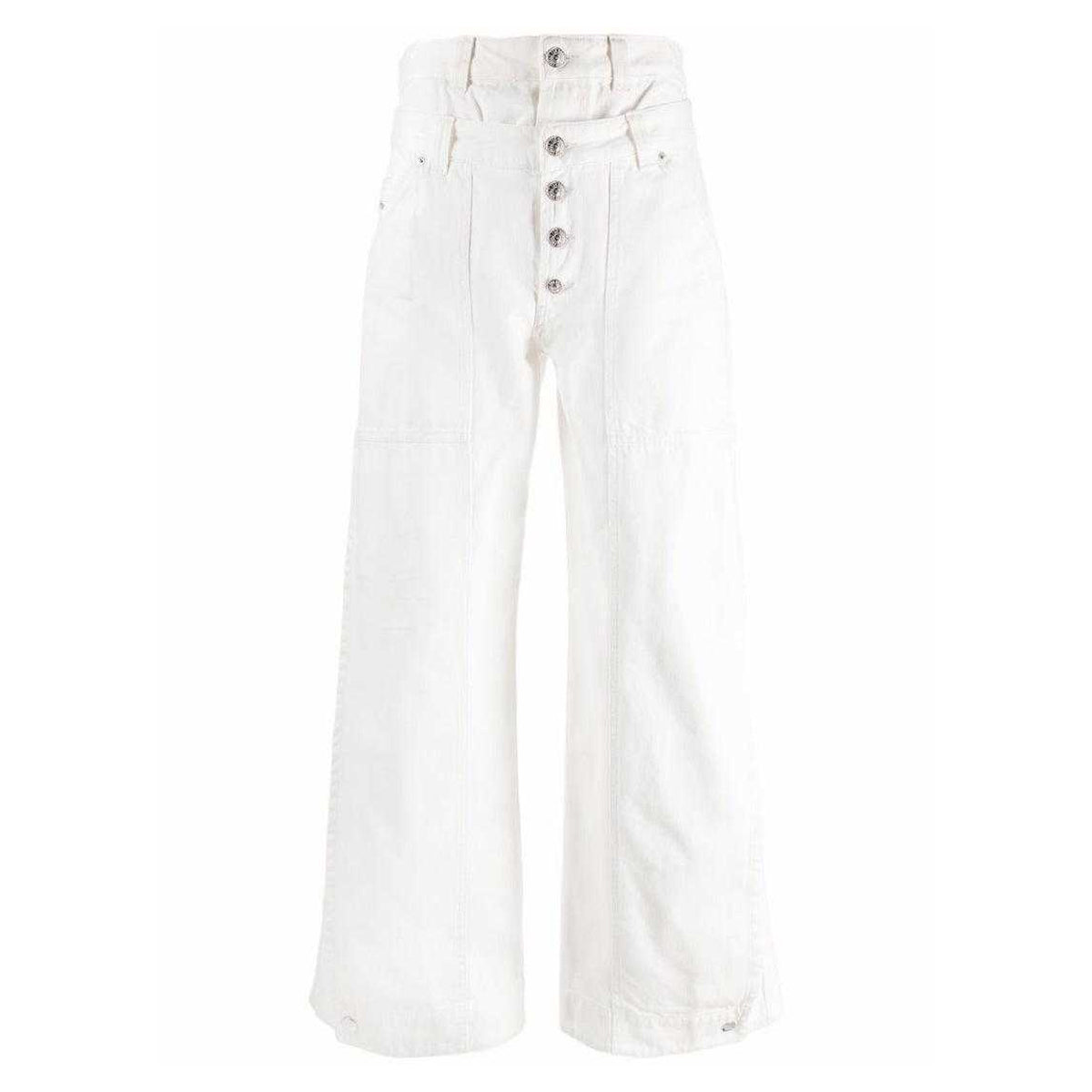 White - Front - Diesel Womens-Ladies D-Laly-SP Flared Jeans