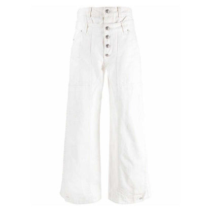 White - Front - Diesel Womens-Ladies D-Laly-SP Flared Jeans