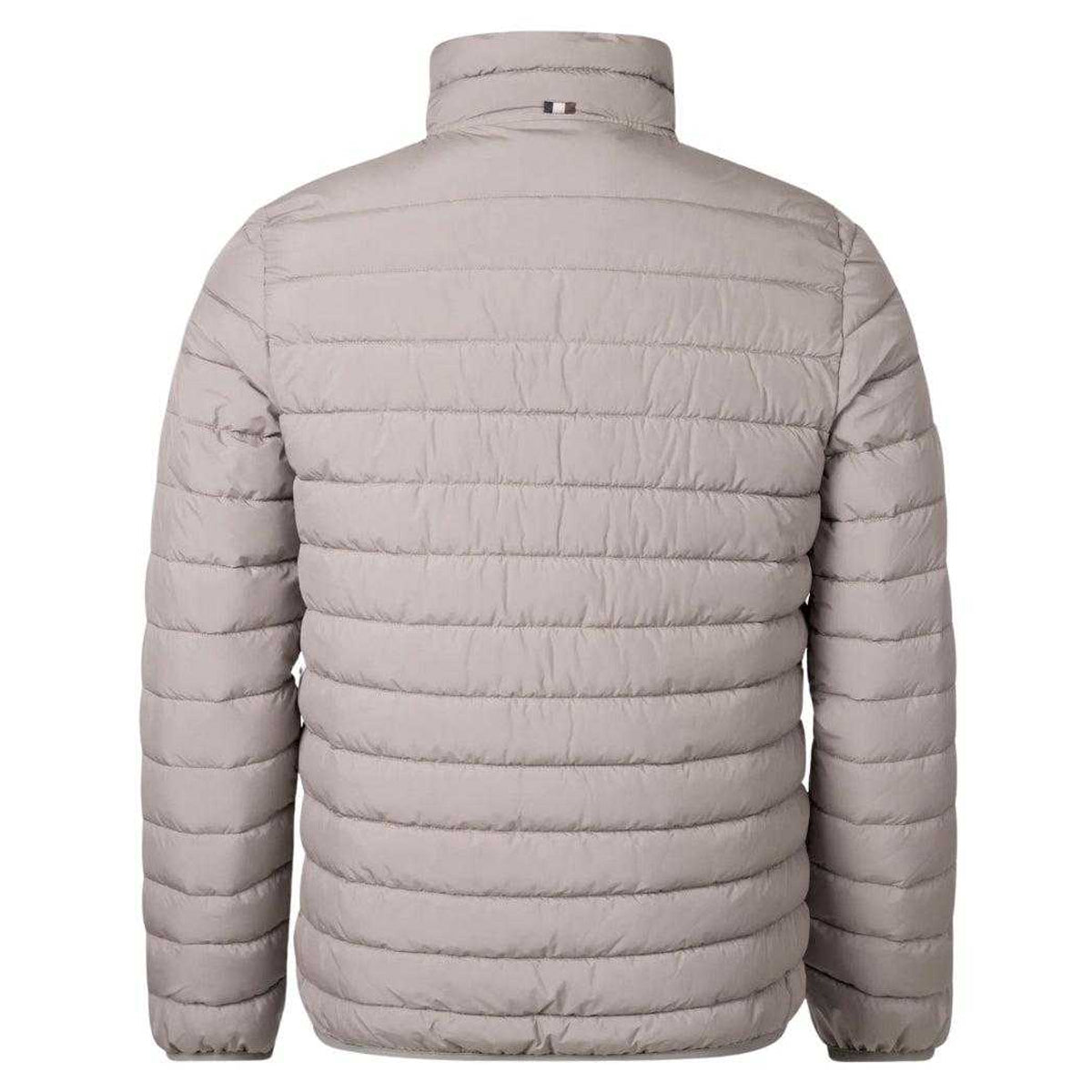 Grey - Back - Aquascutum Mens Mock Neck Active Padded Jacket