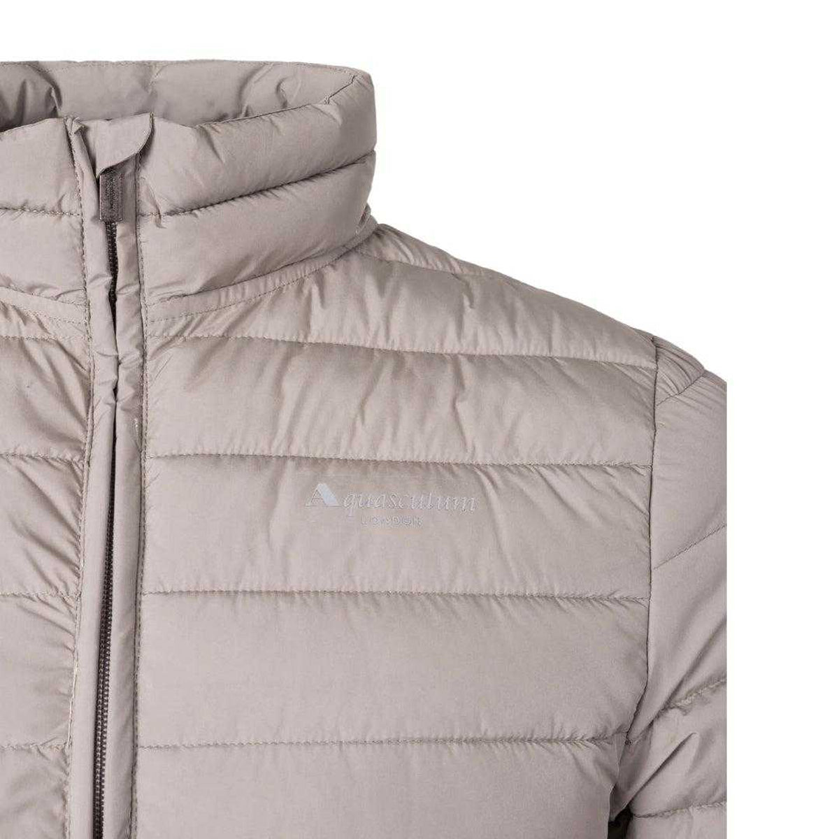 Grey - Side - Aquascutum Mens Mock Neck Active Padded Jacket