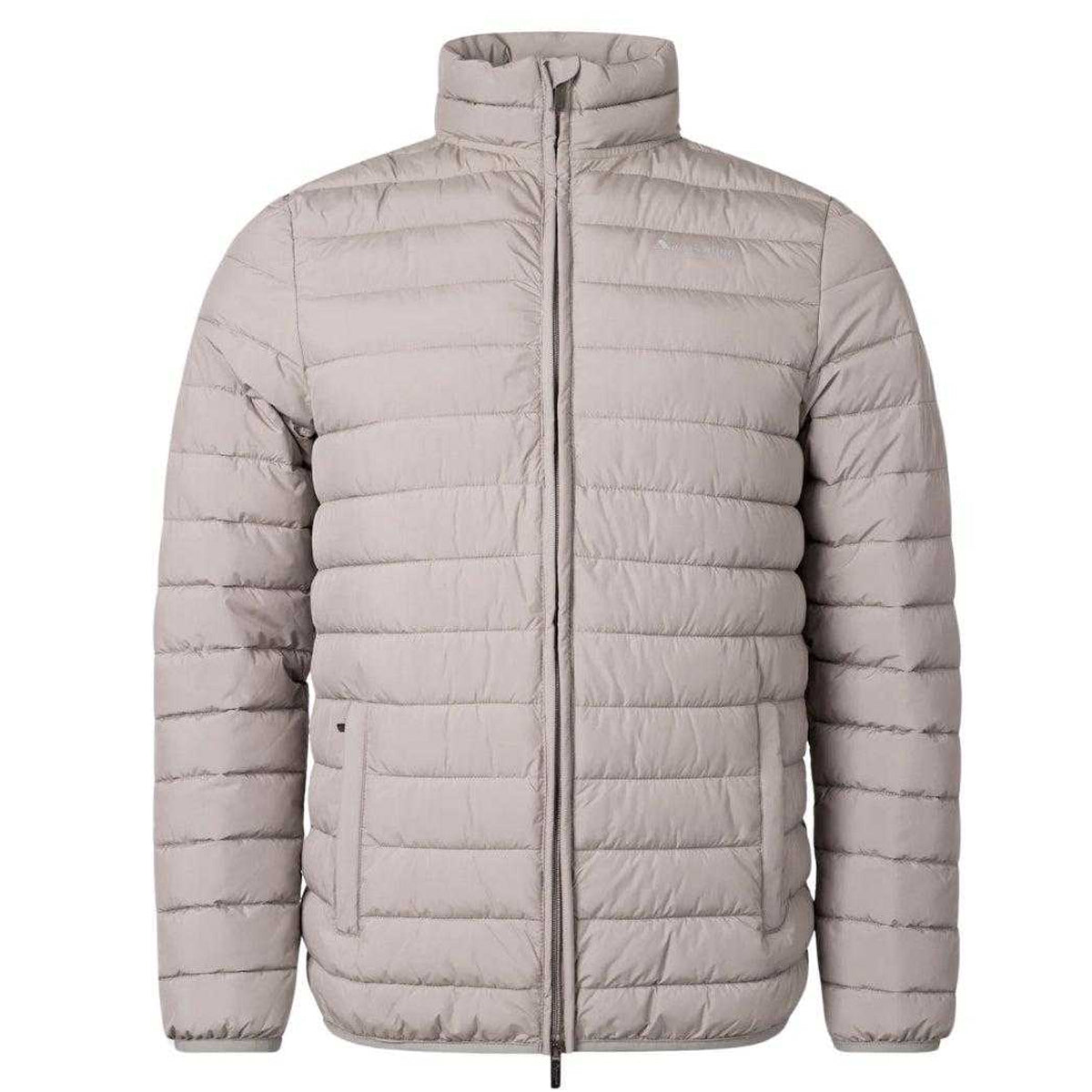 Grey - Front - Aquascutum Mens Mock Neck Active Padded Jacket